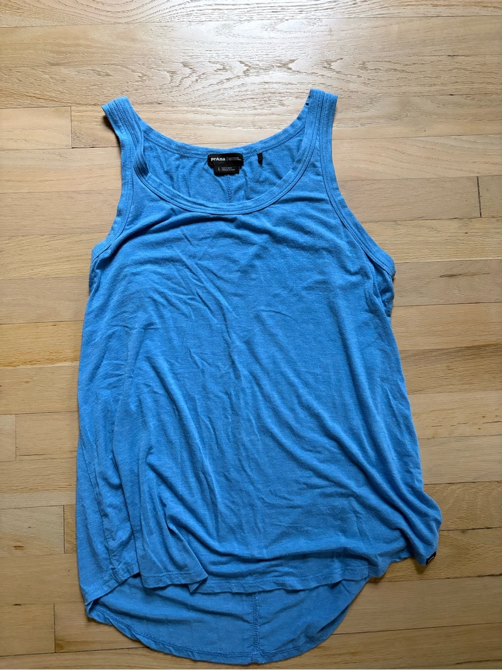 Prana Lightweight Blue Scoop Tank